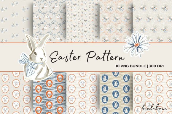 Enhance Your Easter Designs with the Seamless Pattern Bundle 10 PNG