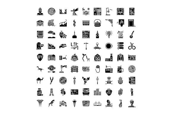 Enhancing Digital Design with a Collection of Flat Black UI UX Icons