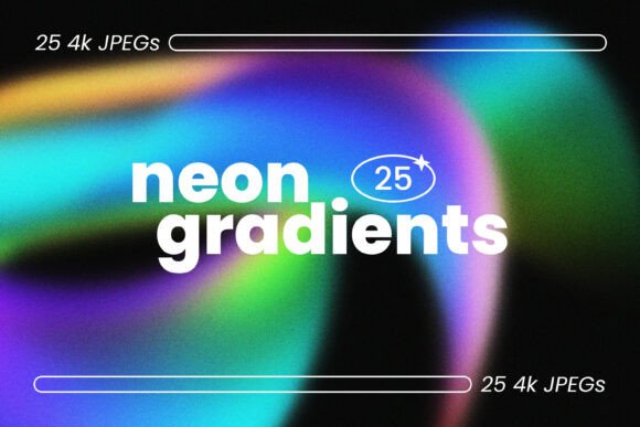 Holographic Neon Background Pack: Elevating Digital Design with Dynamic Visuals