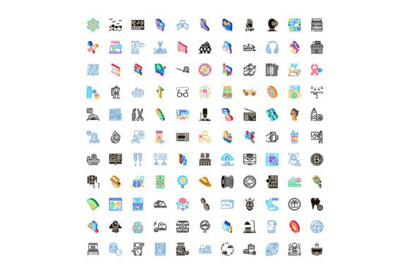 Modern Flat Line V: Creative Design Elements for Web and App Projects