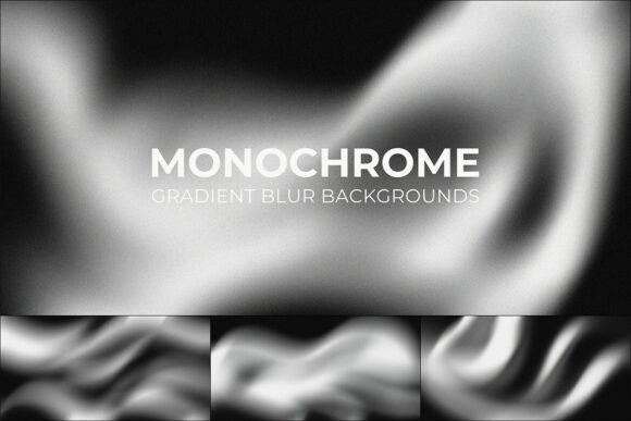 Monochrome Gradient Blur Backgrounds for Modern Design Projects