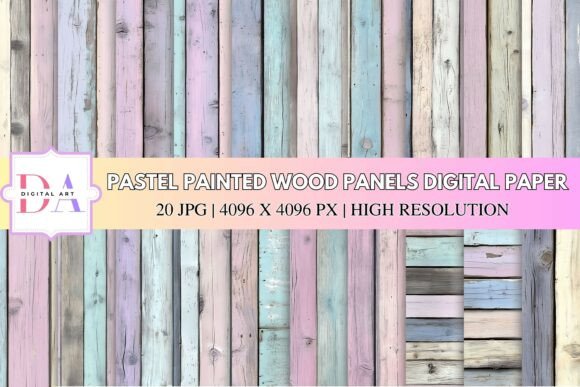 Pastel Painted Wood Panels Digital Paper: Strategic Design for Versatile Creativity