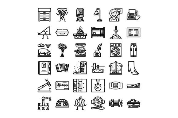 Practical Uses of the Diverse Collection of Line Stroke Pictograms