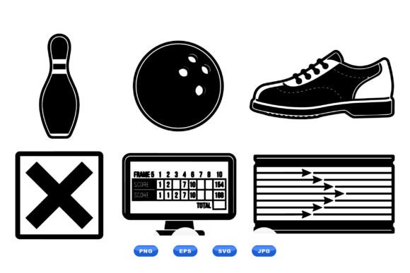 Retro Bowling Icon Collection