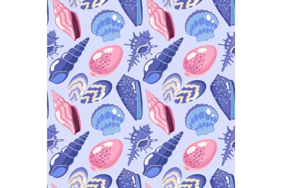 Sea Shells Seamless Pattern: Elevating Coastal Design in Modern Creative Projects