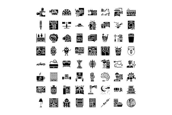 Solid Glyph Icons for Modern Design Projects