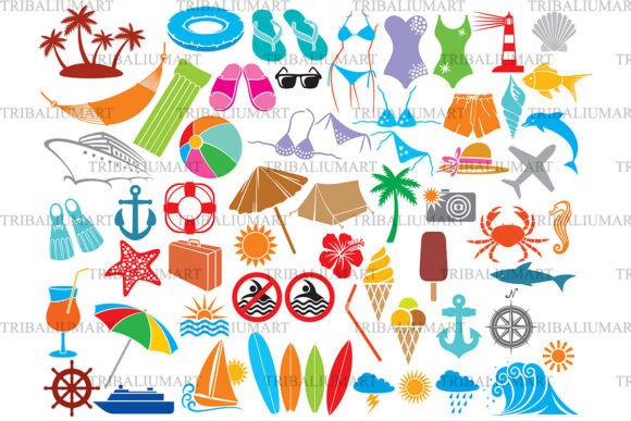 Summer Travel Icon Set: A Versatile Resource for Designers and Brands