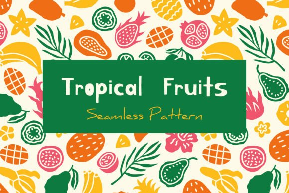 Vibrant Design Possibilities with Tropical Fruits Seamless Pattern Paper
